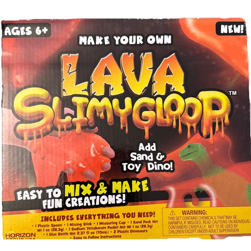 New Horizon Group USA Make Your Own Lava SlimyGloop DIY Slime Kit w Dinosaurs‎